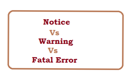 Avertissement et erreur fatale