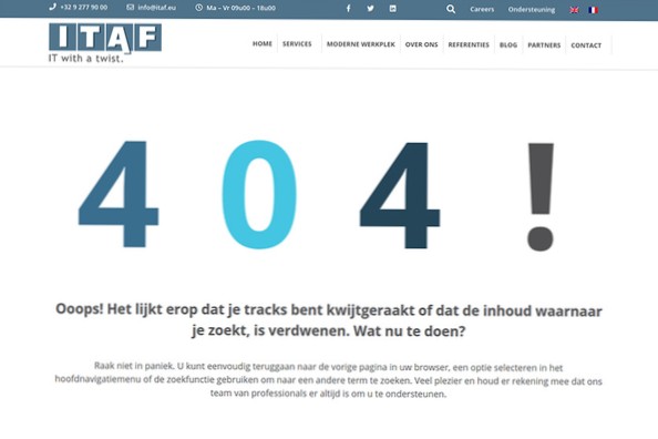 Når jeg prøver at åbne arkivsider, får jeg en 404-fejl