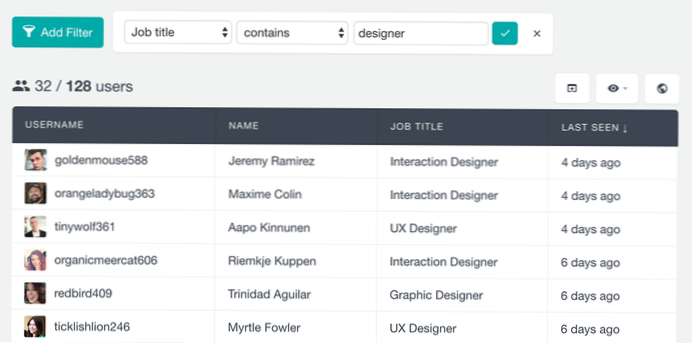 Hvor implementerer jeg denne visning af User Meta Data, og hvordan jeg sætter dem i en tabel?