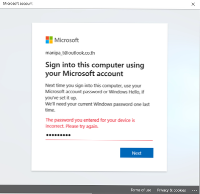 Pourquoi cela s'affiche-t-il lorsque j'essaie de me connecter