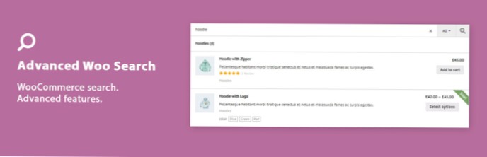 Woocommerce product search result layout page