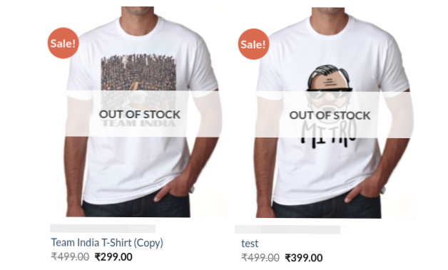 Woocommerece category page showing in stock product as out of stock