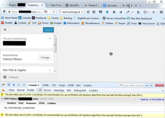 Wordpress CSS / Theme borte etter at SSL ble aktivert