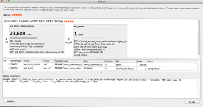 Optimalisering av Wordpress-spørring for langsom spørring