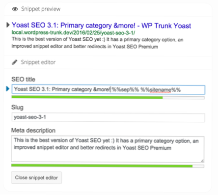 Yoast - Custom Taxonomy - primary category