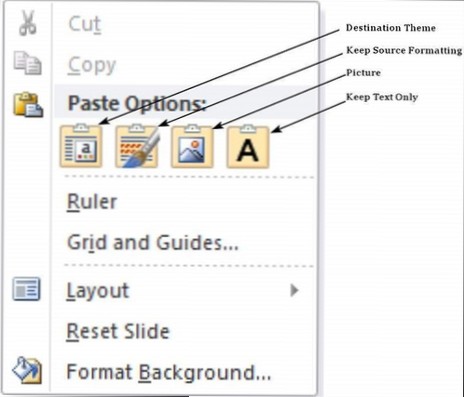 Om kopiering og indsætning af indhold og formatering