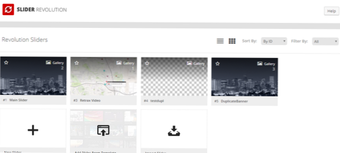 Activate or deactivate the sliders in slider revolution