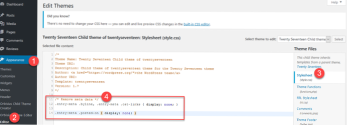 Add Date and Author to Posts