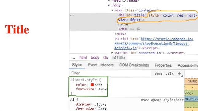 Přidejte atribut id do prvku h1 příspěvku WordPress