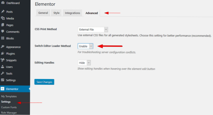 Appearance -> Menu editor completely unresponsive