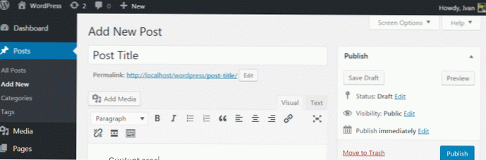 Modifier la description du CMS de l'image en vedette / vignette