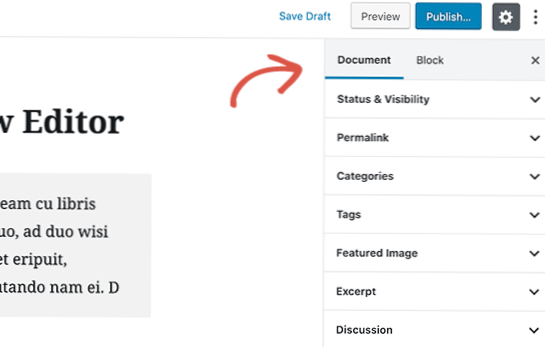 Changing text within the Block Editor
