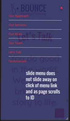 Close Mobile Slide Menu on Click