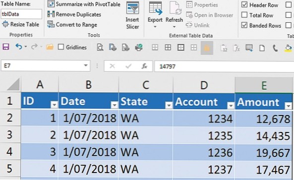Code is providing a row of data but not formatting it as table