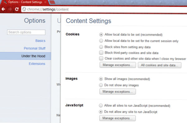 Kopiering af indhold fra mine andre websteder