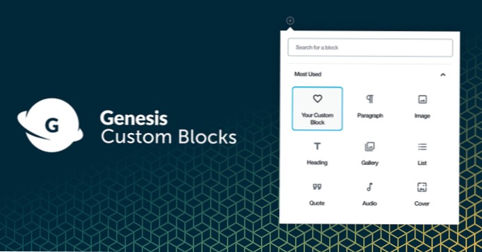Blocs personnalisés dans le cadre d'un thème