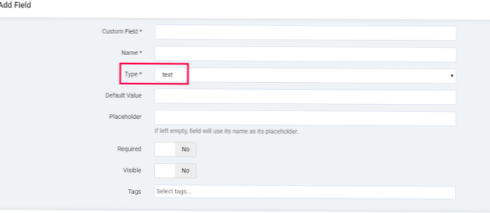 Tilpassede parametre i URL