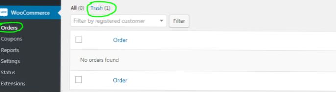 DELETE WooCommerce Order data from database