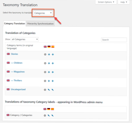 Různé hodnoty taxonomie pro každý příspěvek