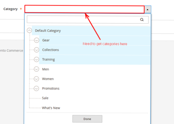 Displaying only selected categories