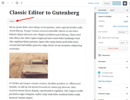 Ersetzen Blöcke in WordPress 5 Plugins??