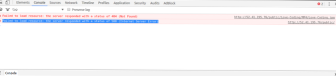 Načtení prostředku se nezdařilo server odpověděl stavem 500 (interní chyba serveru)