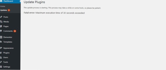Dödligt fel efter uppdatering till WordPress 5