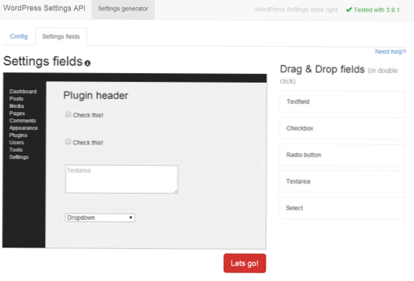 Herausfinden, wie man „Optionsseiten“ im WordPress-Admin erstellt