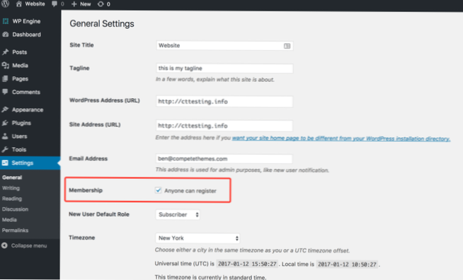 Fonction pour autoriser « Tout le monde peut s'inscrire »?