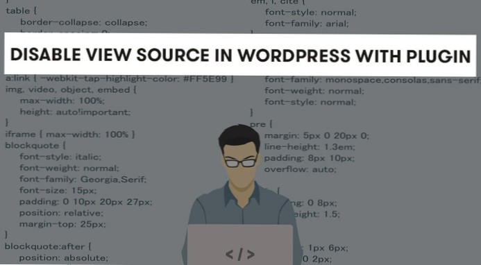 Hide wordpress source code
