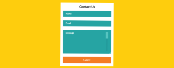 Orizzontale (a colonne) Modulo di contatto 7 e campo di accettazione sui dispositivi