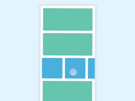 Horizontální rolování obsahu