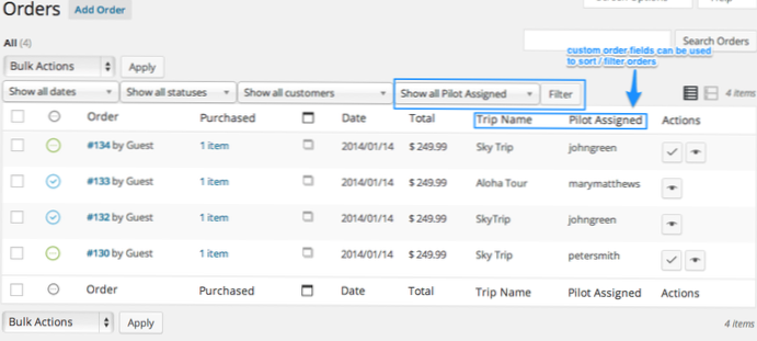 how can i add an additional action into woocommerce admin order page through my plugin?