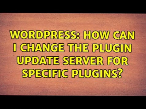 How can I change the plugin update server for specific plugins?