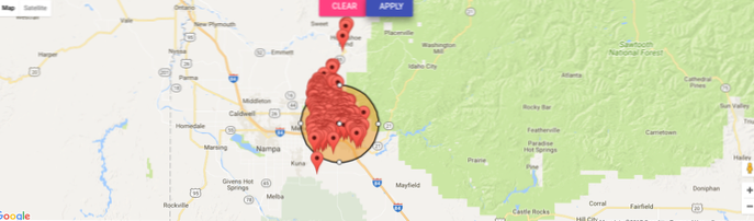 ¿Cómo puedo consultar un radio de coordenadas??