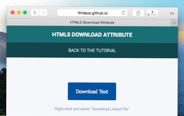 How can I send an email when someone uses the HTML download Attribute?