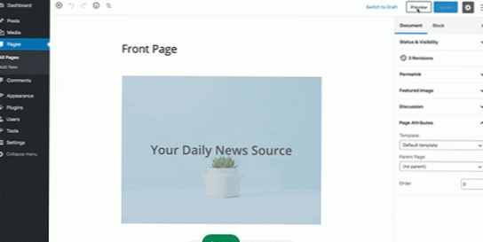 Comment ajouter un gif en tant que préchargeur dans wordpress?