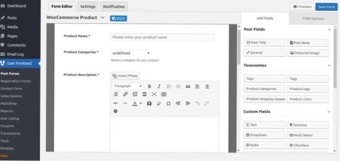 How to add user from front end