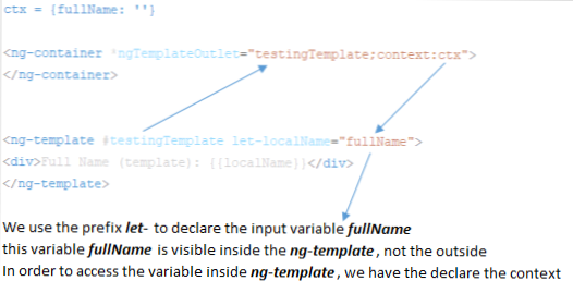 How to add variables to a template