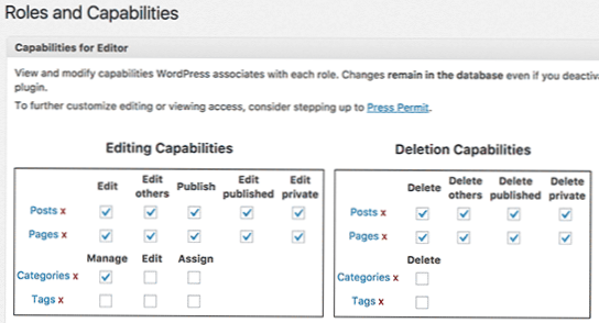 How to allow editors to only edit certain categories?