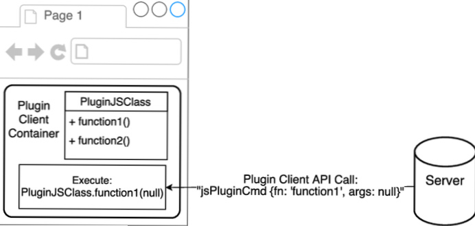 How to call a plugin function from a page