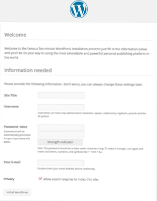 Jak nakonfigurovat databázi Wordpress pro CentOS 7