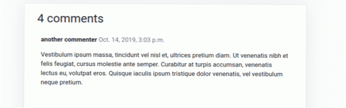 How to create a seperate commenting system?