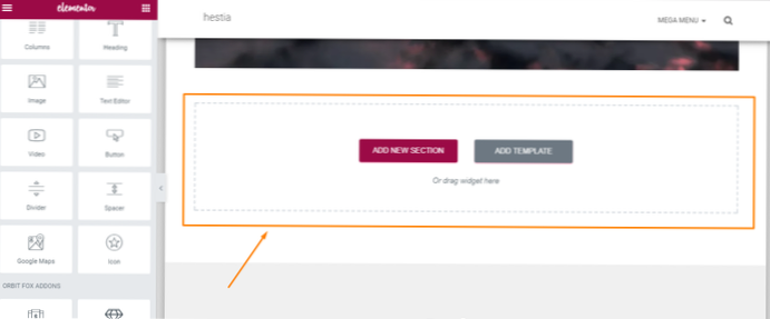 Sådan oprettes redigerbare sektioner i wordpress?