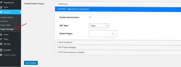 How to disable a jQuery plugin on WordPress plugin page