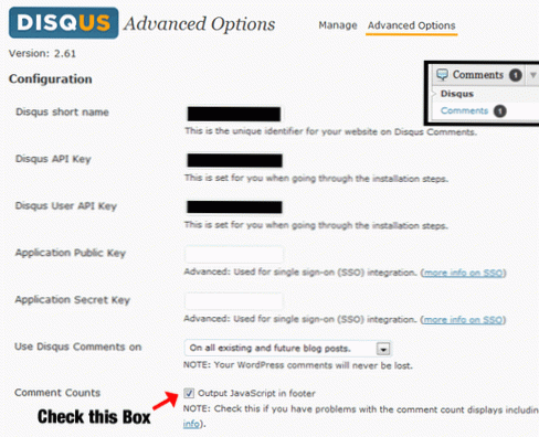 How to display Disqus comment count in WordPress?