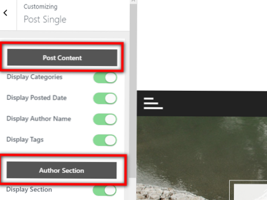 Sådan vises specifik titel på Customizer?
