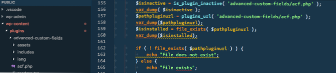 How to distinguish if a plugin is not installed or just not active