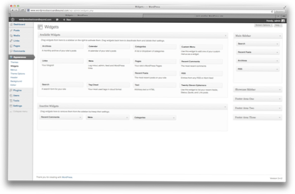 Hvordan redigere wordpress-widgets?