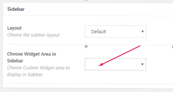 Comment activer la zone de barre latérale par défaut?